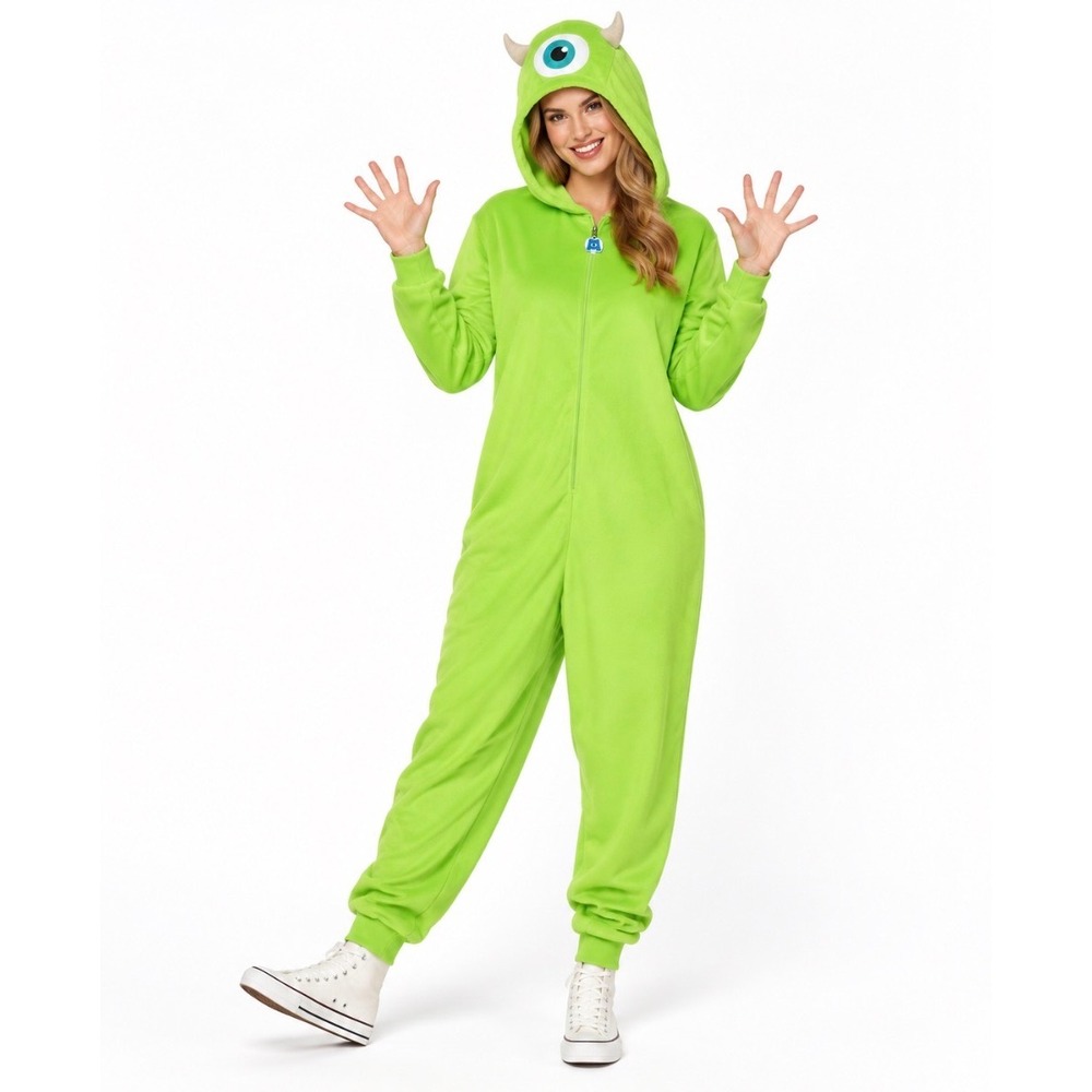 Spirit Disney Pixar Monsters Inc Mike Wazowski Costume Jumpsuit S/M NWOT